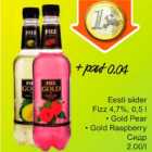 Eesti siider Fizz 4,7%, 0,5l *Gold Pear *Gold Raspberry