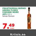 Allahindlus - PRANTSUSMAA BRÄNDI
AROMA FLORIS
CIGOGNE NOIRE