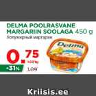 Allahindlus - DELMA POOLRASVANE
MARGARIIN SOOLAGA 450 g