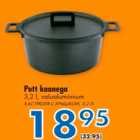 Pott kaanega 3,2 l, valualumiinium 