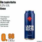 Allahindlus - Õlu Lapin Kulta
5,2% 0,5L