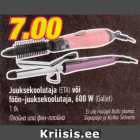 Juuksekoolutaja (ETA) või föön-juuksekoolutaja, 600W (Gallet) 1 tk