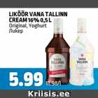 Allahindlus - LIKÖÖR VANA TALLINN CREAM