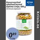 Allahindlus - Konserveeritud rohelised herned Optima Linija, 690 g