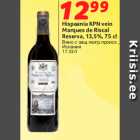 Allahindlus -  Hispaania KPN vein Marques de Riscal
Reserva, 13,5%, 75 cl