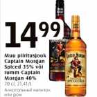 Allahindlus - Muu piiritusjook Captain Morgan Spiced 35% või rumm Captain Morgan