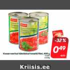 Konserveeritud tükeldatud tomatid Rimi, 400 g