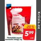 Fileešašlõkk jogurtimarinaadis
Tallegg, 1 kg