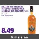 HOLLANDI ANTILLIDE RUMM
OLD CAPTAIN WELL MATURED
CARIBBEAN RUM BROWN 