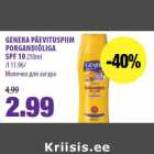GENERA PÄEVITUSPIIM
PORGANDIÕLIGA
SPF 10 