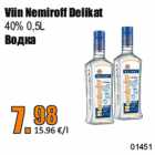 Alkohol - Viin Nemiroff Delikat
