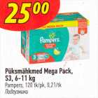 Mähkmed - Püksmähkmed Mega Pack, S3, 6-11 kg