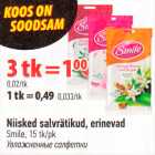 Niisked salvrätikud, erinevad