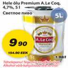 Alkohol - Hele õlu Premium A.Le Coq