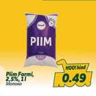 Allahindlus - Piim Farmi, 2,5%, 1l