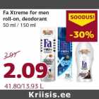 Дезодоранты шариковые Fa Xtreme для мужчин