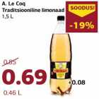 Allahindlus - A. Le Coq
Traditsiooniline limonaad
1,5 L