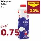 Tere piim
3,5%
1 L