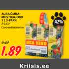 Allahindlus - AURA ÕUNAMUSTIKAJOOK

1 L 3-PAKK