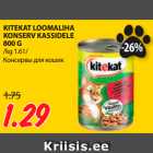 KITEKAT LOOMALIHA
KONSERV KASSIDELE
800 G