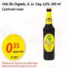 Hele õlu Organic, A. Le Coq,4,5%, 500 ml