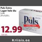 Alkohol - Puls Extra
Lager hele õlu
5,2%