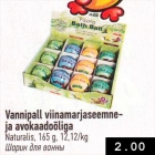 Vannipall viinamarjaseemne- ja avokaadoõliga