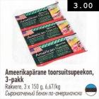 Ameerikapärane toorsuitsupeekon, 3-pakk