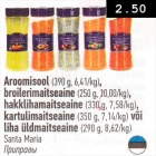 Allahindlus - Aroomisool (390 g), broilerimaitseline (250 g), hakklihamaitseline (330 g), kartulimaitseline (350 g) või liha üldmaitseline (290 g) 