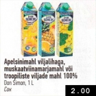 Apelsinimahl viljalihaga, muskaatviinamarjamahl 100%