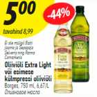 Oliiviõli Extra Light või esimese külmpressi oliiviõli