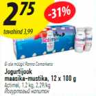 Jogurtijook maasika-mustika, 12 x 100 g