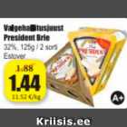 Valgehallitusjuust President Brie