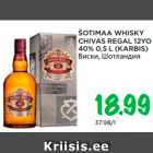ŠOTIMAA WHISKY
CHIVAS REGAL 12YO
40% 0,5 L (KARBIS)