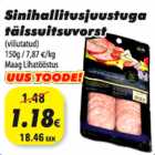 Maag sinihallitusjuustuga täissuitsuvorst