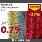 Kuusekard hõbe, kuld,punane, 2 m