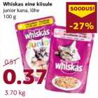 Allahindlus - Whiskas eine kiisule junior kana, lõhe 100 g
