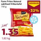 Farm Frites Natural sakilised frikartulid 750 g