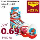 Zaini üllatusmuna autod, lennukid 20 g