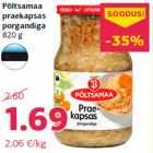 Põltsamaa
praekapsas
porgandiga
820 g