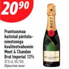 Allahindlus - Prantsusmaa
kaitstud päritolunimetusega

kvaliteetvahuvein
Moet & Chandon
Brut Imperial 12%