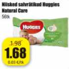 Allahindlus - Niisked salvrätikud Huggies Natural Care 56 tk