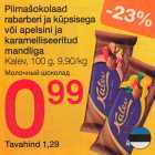 Allahindlus - Piimašokolaad rabarberi ja küpsisega või apelsini ja karamelliseeritud mandliga
