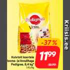 Kuivtoit koertele
looma- ja linnulihaga
Pedigree, 8,4 kg*