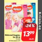 Allahindlus - Mähkmed Huggies,
56-80 tk