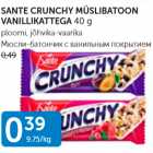 Allahindlus - SANTA CRUNCHY MÜSLIBATOON VANILLIKATTEGA 40 G