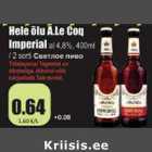 Hele õlu A.Le Cog Imperial al 4,8%,400ml