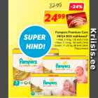 Allahindlus - Pampers Premium Care
MEGA BOX mähkmed*
