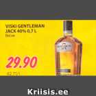 Allahindlus - VISKI GENTLEMAN 
JACK 40% 0,7 