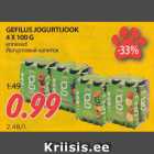 GEFILUS JOGURTIJOOK 
4 X 100 G